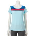 Women's Fila Sport&reg; Perforated Short Sleeve Tee, Size: Small, Light Blue