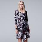 Women's Simply Vera Vera Wang Faux-wrap Dress, Size: Small, Med Purple