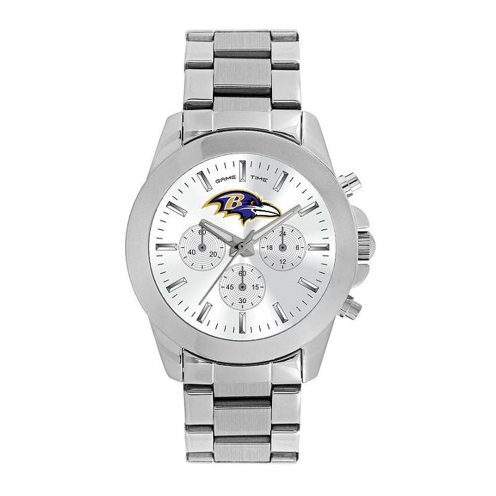 Game Time, Women's Baltimore Ravens Knockout Watch, Silver