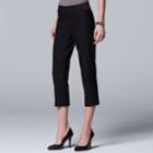 Women's Simply Vera Vera Wang Seamed Twill Capri, Size: Xs, Black