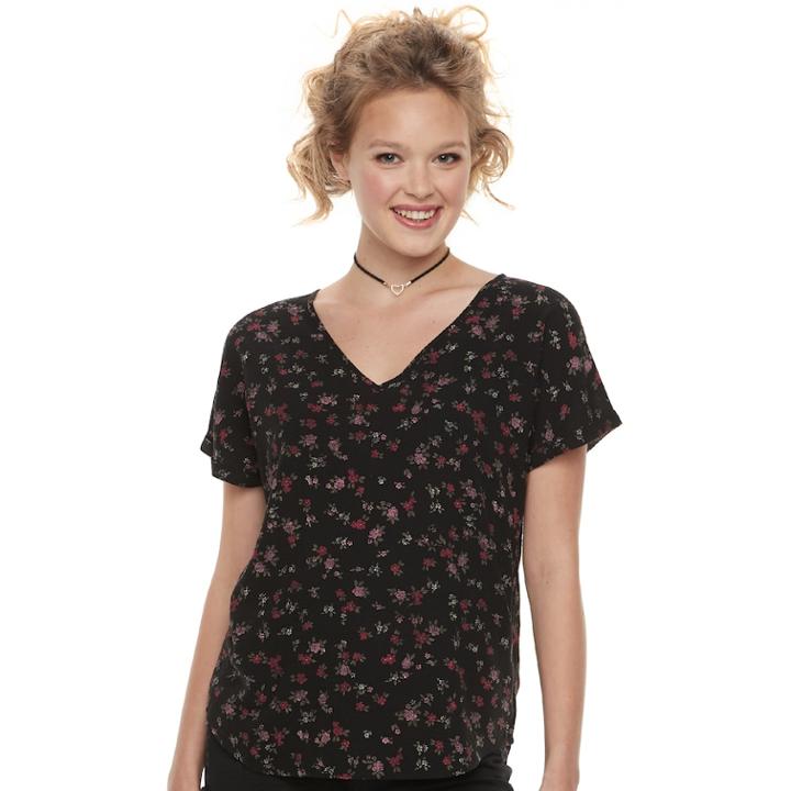Juniors' So&reg; Dolman Sleeve V-neck Tee, Teens, Size: Xxs, Oxford