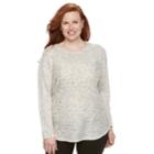 Plus Size Croft & Barrow&reg; Marled Sweater, Women's, Size: 3xl, Grey Other