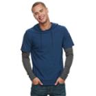 Men's Urban Pipeline&reg; Mock-layered Hoodie, Size: Large, Dark Blue