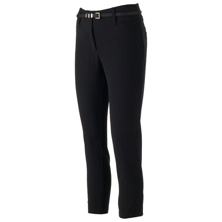 Juniors' Candie's&reg; Marilyn Ankle Dress Pants, Girl's, Size: 7, Black