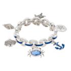 Napier Silver Tone Sealife Charm Stretch Bracelet, Women's, Blue