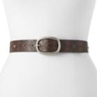 Women's Relic Geometric Embossed & Studded Belt, Size: 1xl, Brown Over