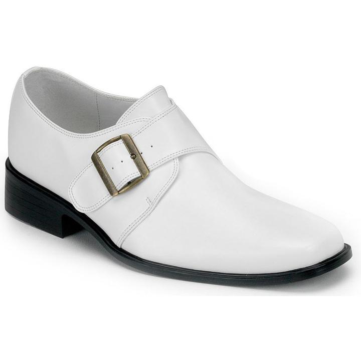 Adult White Loafer Costume Shoe, Size: 10-11
