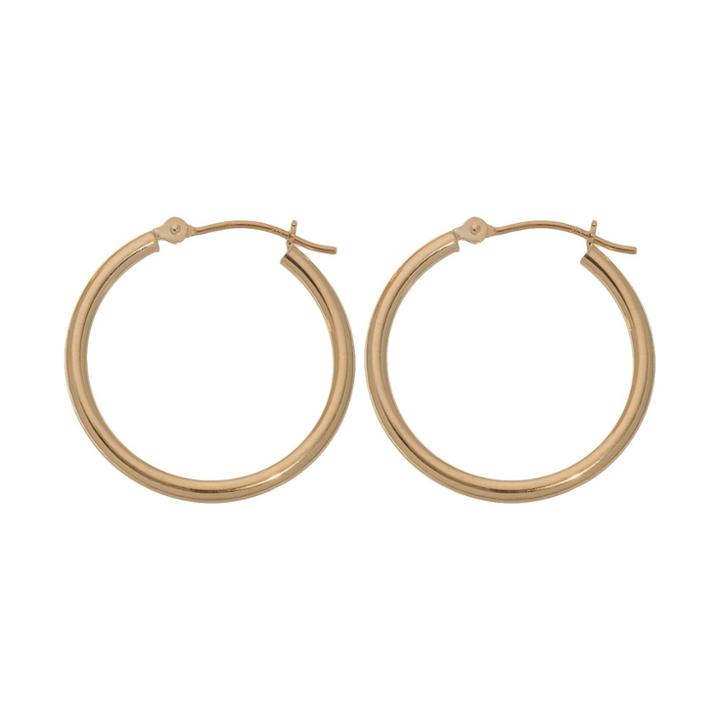 18k Gold Polished Hoop Earrings, Women's