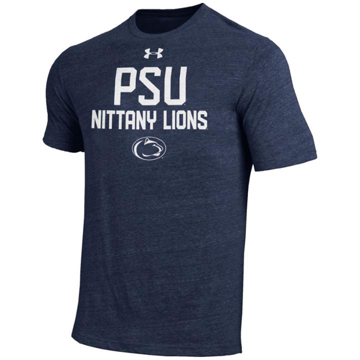 Men's Under Armour Penn State Nittany Lions Triblend Tee, Size: Xl, Blue (navy)