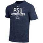 Men's Under Armour Penn State Nittany Lions Triblend Tee, Size: Xl, Blue (navy)