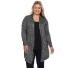 Plus Size Apt. 9&reg; Split-back Cardigan, Women's, Size: 1xl, Black