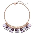 Jennifer Lopez Geometric Stone Cluster Statement Necklace, Women's, Purple Oth