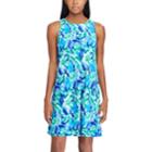 Women's Chaps Print Sheath Dress, Size: Small, Blue