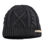 Women's Columbia Cable-knit Ribbed Beanie, Grey (charcoal)