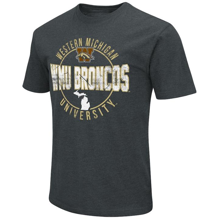 Men's Western Michigan Broncos Game Day Tee, Size: Medium, Grey (charcoal)