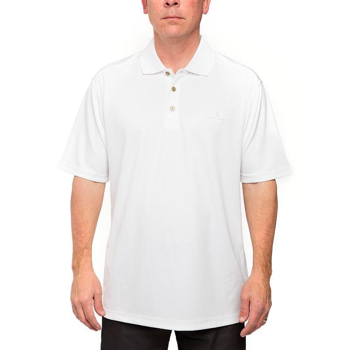 Men's Pebble Beach Classic-fit Textured Performance Golf Polo, Size: Large, White