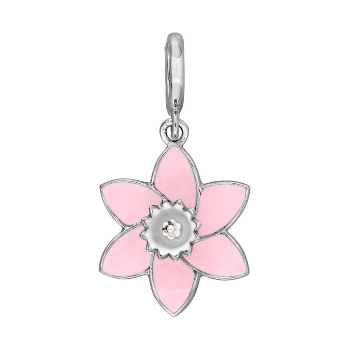 Stella Grace Laura Ashley Botanical Collection Sterling Silver Pink Flower Charm, Women's, Grey