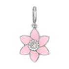 Stella Grace Laura Ashley Botanical Collection Sterling Silver Pink Flower Charm, Women's, Grey