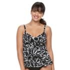 Women's Trimshaper Rylee Bust Enhancer Tiered Tankini Top, Size: 10, Oxford