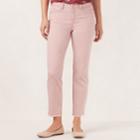 Women's Lc Lauren Conrad Fringe Slim-straight Jeans, Size: 2, Light Pink