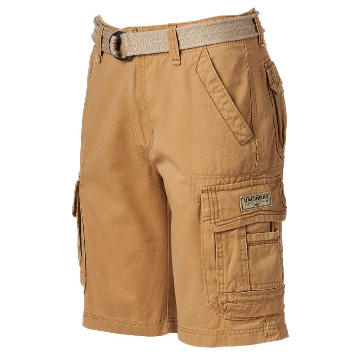 Men's Unionbay Cargo Shorts, Size: 30, Beig/green (beig/khaki)