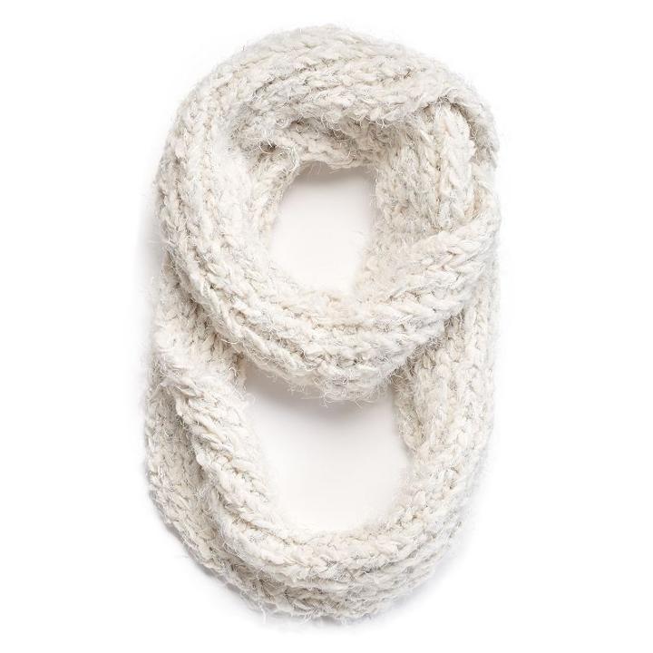 Girls 4-16 So&reg; Marled Sparkle Infinity Scarf, Girl's, White Oth