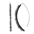 Simply Vera Vera Wang Seed Bead Thread Wrapped Nickel Free Threader Earrings, Women's, Black