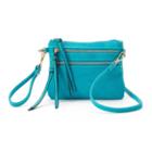 Deluxity Camelia Double Zip Crossbody Bag, Women's, Turquoise/blue (turq/aqua)