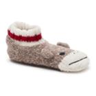 Women's So&reg; Knit Monkey Gripper Slipper Socks, Brown