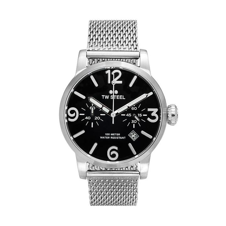 Tw Steel Men's Maverick Stainless Steel Mesh Chronograph Watch - Mb13, Grey