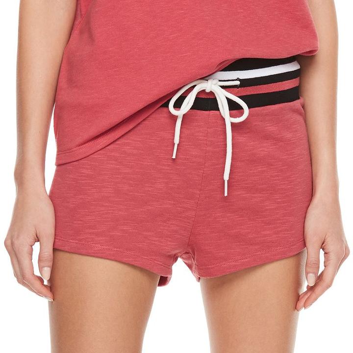 Madden Nyc Juniors' Drawstring Varsity Shorts, Girl's, Size: Xl, Pink Other