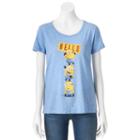 Juniors' Minions Bello Graphic Tee, Girl's, Size: Xl, Med Blue