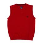 Boys 4-20 Chaps Solid Sweater Vest, Size: 10-12, Med Red