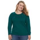 Plus Size Sonoma Goods For Life&trade; Cable Knit Sweater, Women's, Size: 4xl, Turquoise/blue (turq/aqua)