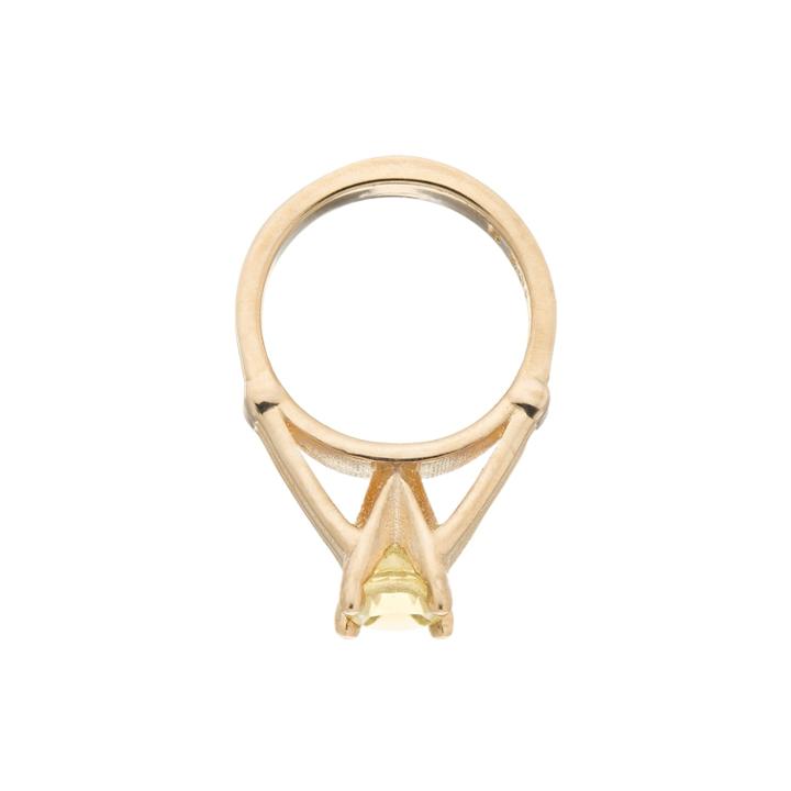 My Petite Ring 10k Gold Cubic Zirconia Birthstone Ring Charm, Women's, Yellow
