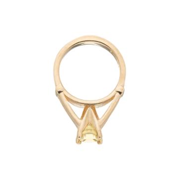 My Petite Ring 10k Gold Cubic Zirconia Birthstone Ring Charm, Women's, Yellow
