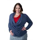 Plus Size Soybu Shelby Wrap Cardigan, Women's, Size: 1xl, Dark Blue