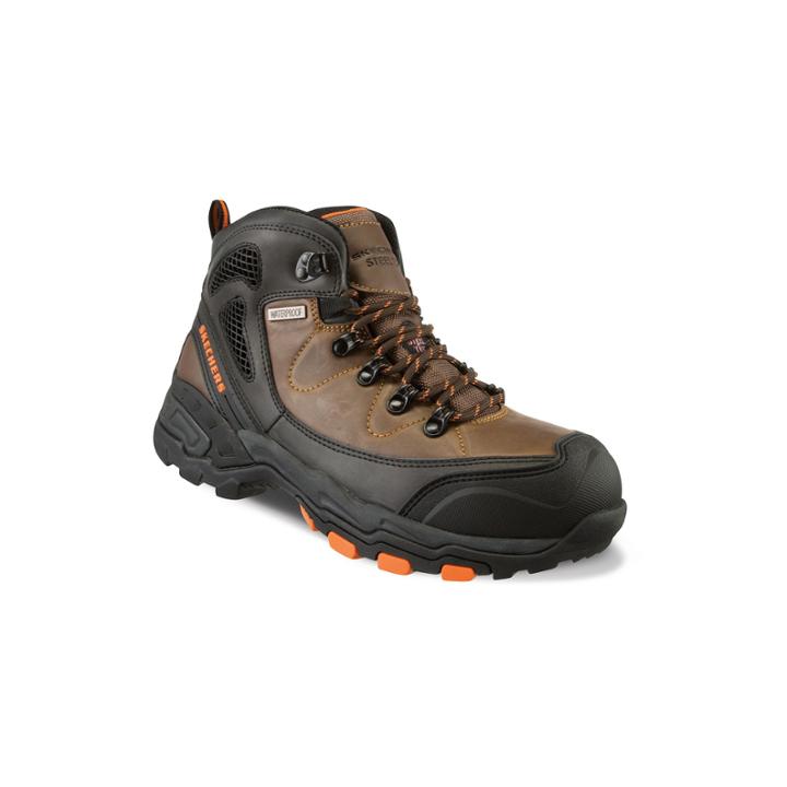 Skechers Work Relaxed Fit Surren Men's Waterproof Steel-toe Boots, Size: 8, Dark Brown