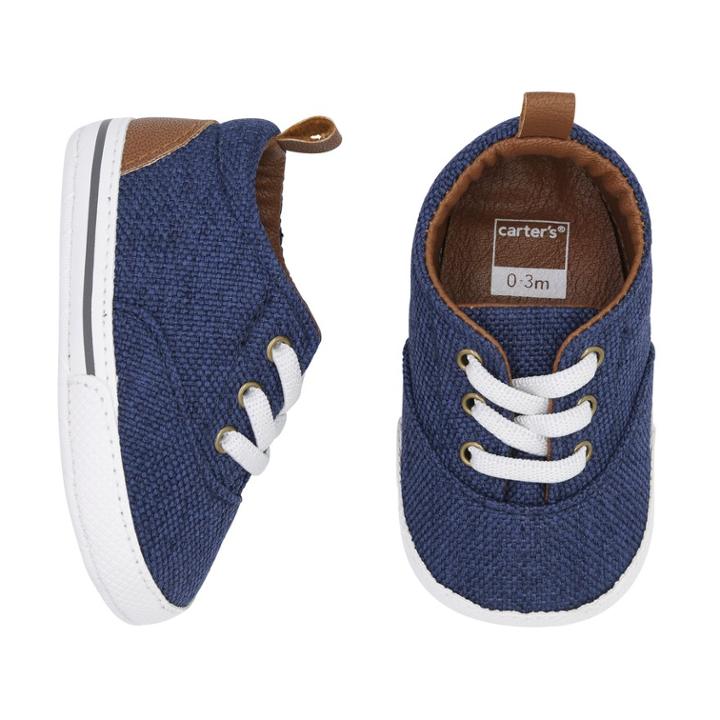 Baby Boy Carter's Sneaker Crib Shoes, Size: 3-6 Months, Blue (navy)