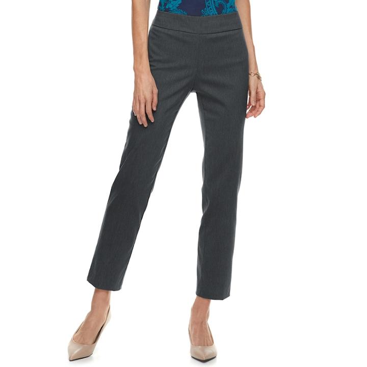 Women's Dana Buchman Millennium Slimming Pull-on Pants, Size: Medium, Med Grey
