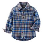 Boys 4-7x Oshkosh B'gosh&reg; Flannel Plaid Button-down Shirt, Boy's, Size: 5, Ovrfl Oth