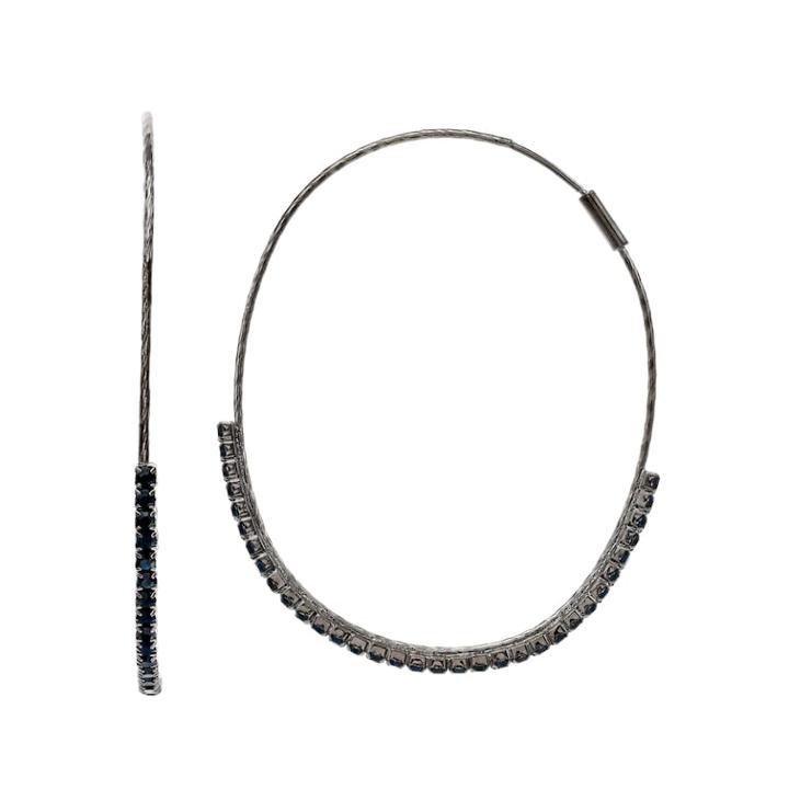 Simply Vera Vera Wang Simulated Stone Threader Hoop Earrings, Women's, Blue