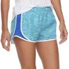 Juniors' So&reg; Side-stripe Running Shorts, Girl's, Size: Large, Turquoise/blue (turq/aqua)