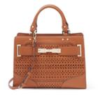Jennifer Lopez Lola Geometric Perforated Satchel, Women's, Brown Oth