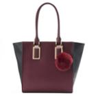 Apt. 9&reg; Riley Pom-pom Tote, Women's, Red