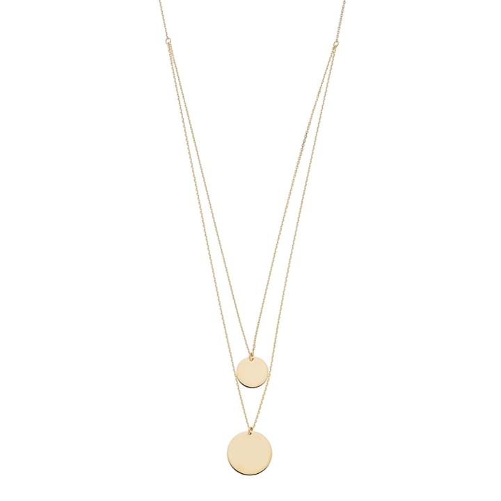 14k Gold Disc Swag Necklace, Women's, Size: 16, Yellow