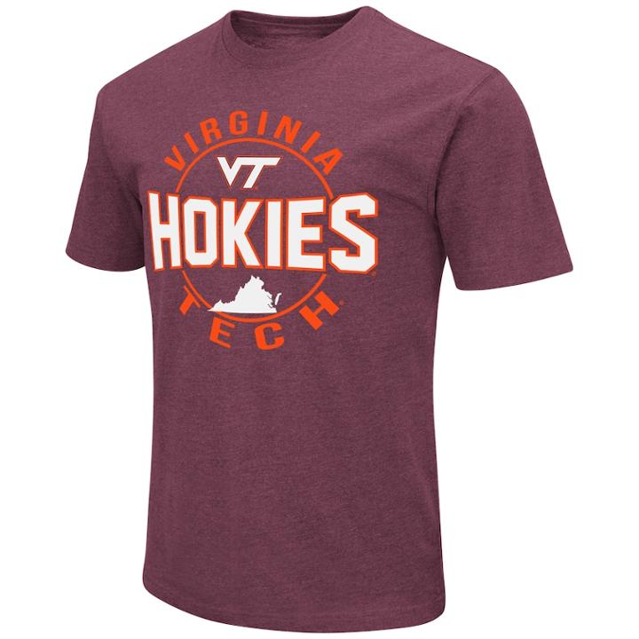 Men's Virginia Tech Hokies Game Day Tee, Size: Large, Dark Red