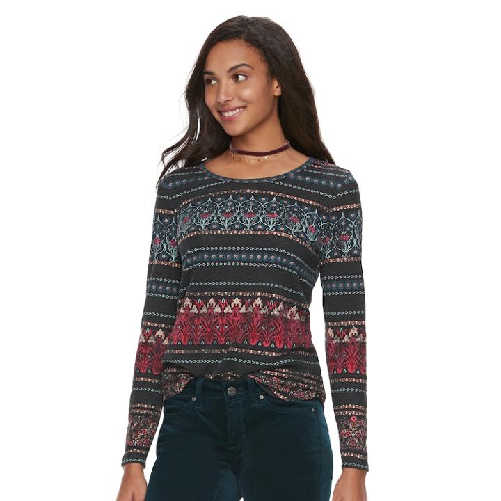 Petite Sonoma Goods For Life&trade; Essential Crewneck Tee, Women's, Size: S Petite, Oxford