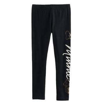 Disney's Minnie Mouse Girls 4-10 Foil Leggings By Jumping Beans&reg;, Size: 6, Black