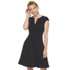 Women's Suite 7 Basketweave Fit & Flare Dress, Size: 10, Dark Blue